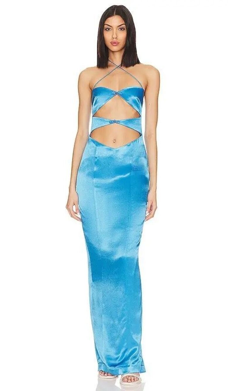 SAU LEE Palmer Dress in Azure Size US 2 $395
